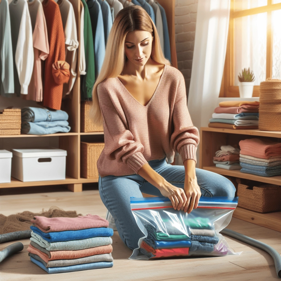 Jak efektivně používat vakuové pytle pro uložení sezónního oblečení