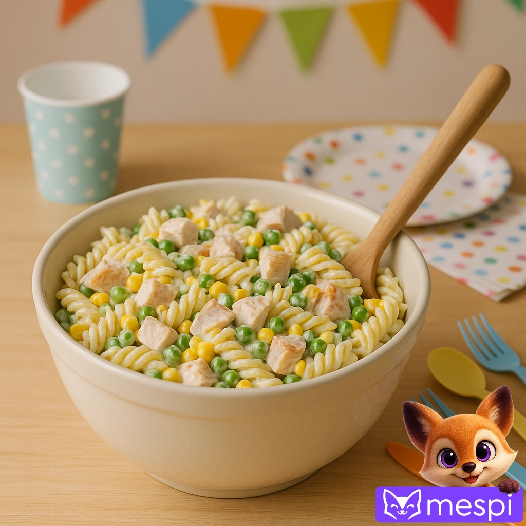 Piščančja testeninska solata z jogurtovim prelivom za univerzalen obisk