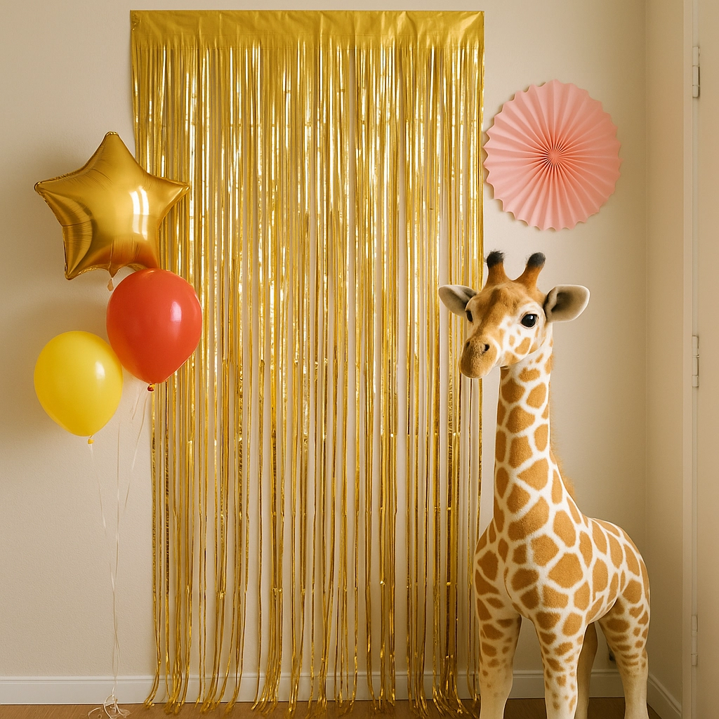 Fóliový závěs a pár výrazných rekvizit