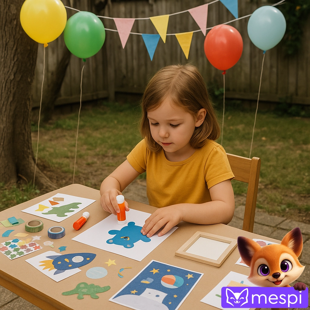 Stanovište 3: Koláže, samolepky a papierové scény