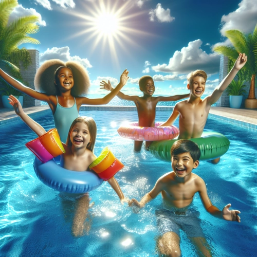 Plavání s plovacím kolem: Zábavné hry a aktivity pro děti