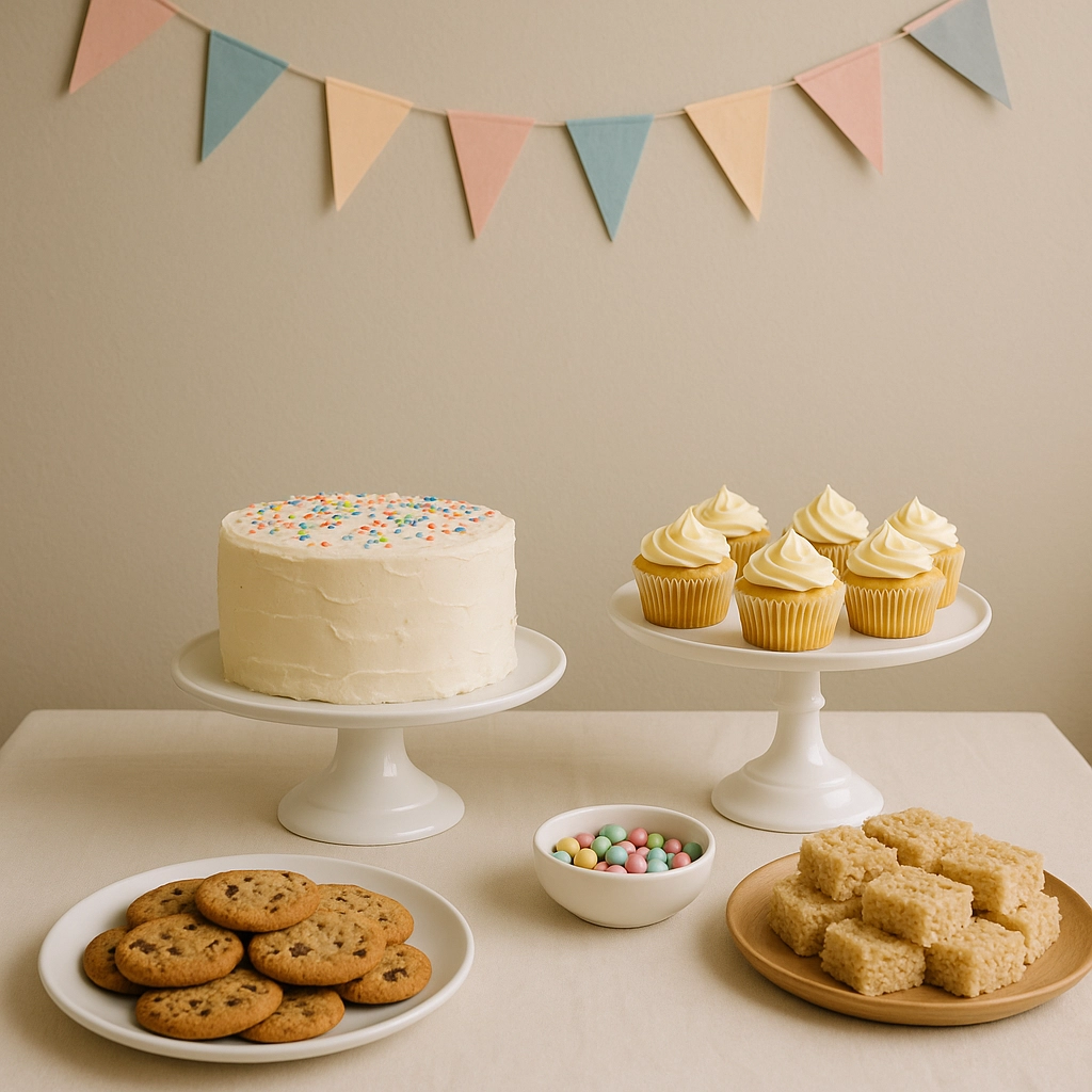 Illustration for the section Ako naaranžovať dezerty, aby stôl nepôsobil chaoticky