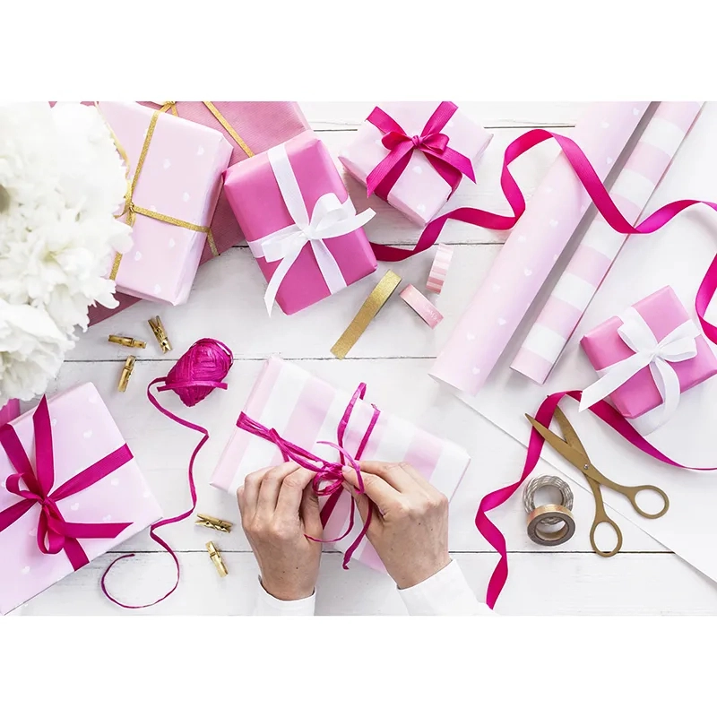 Dekorativni lepilni trakovi mix rožnati, 4 kos