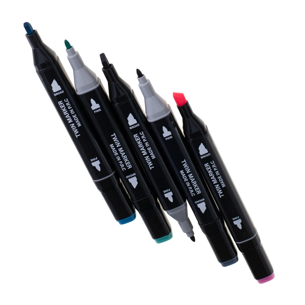  Sada obojstranných fixiek 24 ks