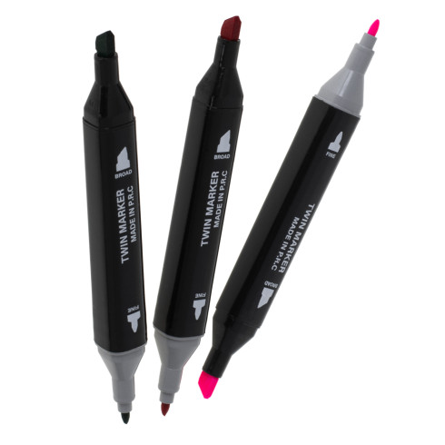  Sada obojstranných fixiek 24 ks