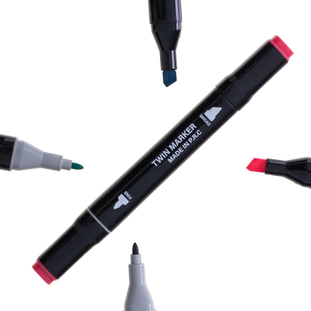  Sada obojstranných fixiek 24 ks