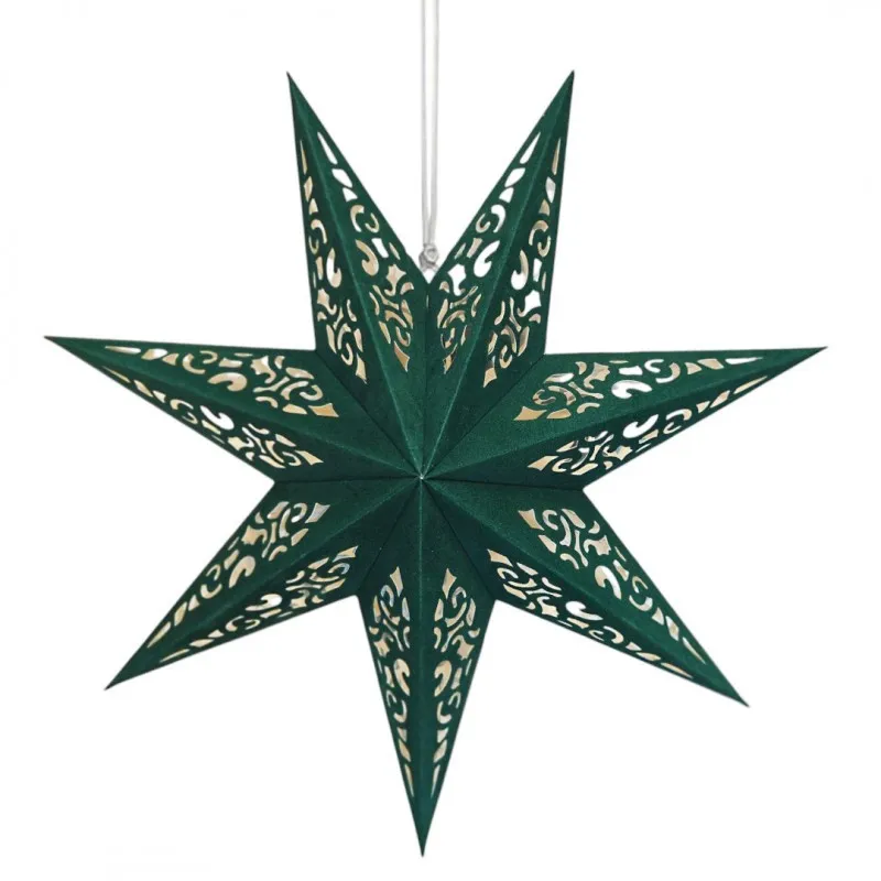 Veľká vianočná hviezda - zelená, 45 cm