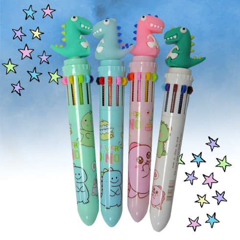 Vícebarevné pero - dinosaurus