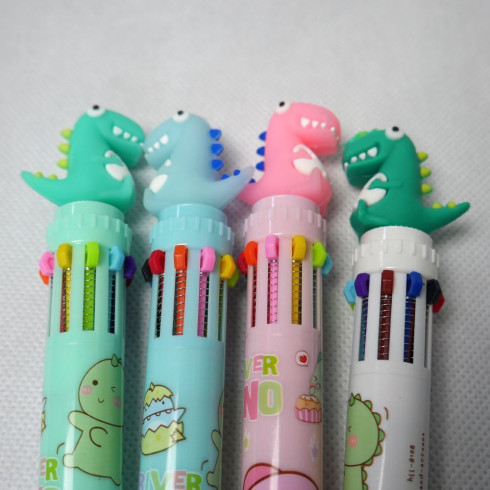 Vícebarevné pero - dinosaurus