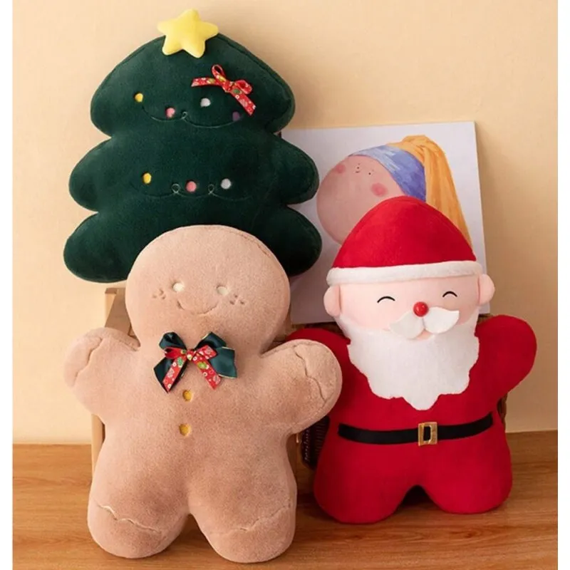 Sametový polštář ve tvaru vánočního stromku, 45 cm