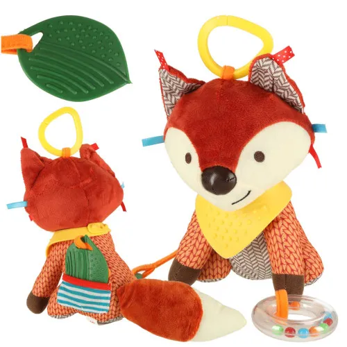 Přívěsek na kočárek senzorická hračka liška