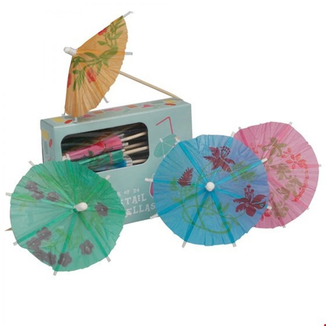 Papírové deštníky do koktejlu 24 ks