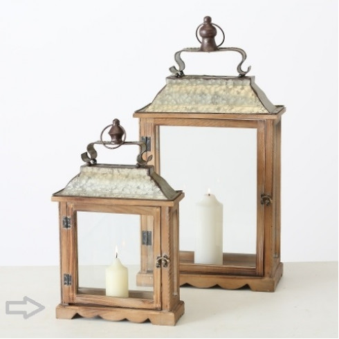 Drevená lucerna Ronja 46 cm