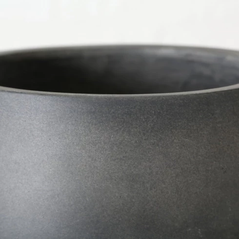 Kovový kvetináč na nožičkách 33 cm - antracitový