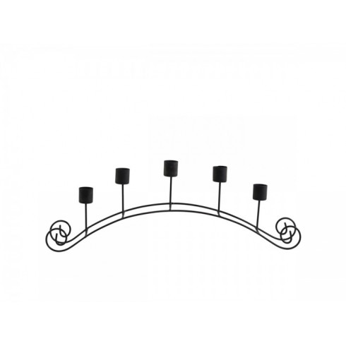 Kovový svietnik na päť sviečok