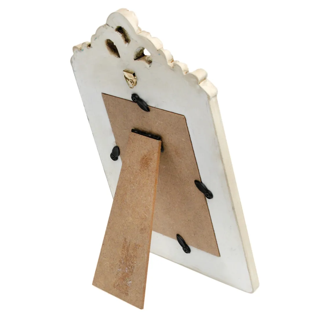 Dřevěný rámeček na fotku - krémový