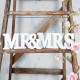 Drevený nápis MR & MRS