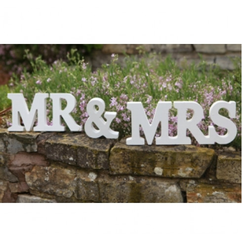 Drevený nápis MR & MRS