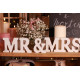 Drevený nápis MR & MRS