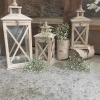 Drevený lampáš Shabby 49 cm - väčší