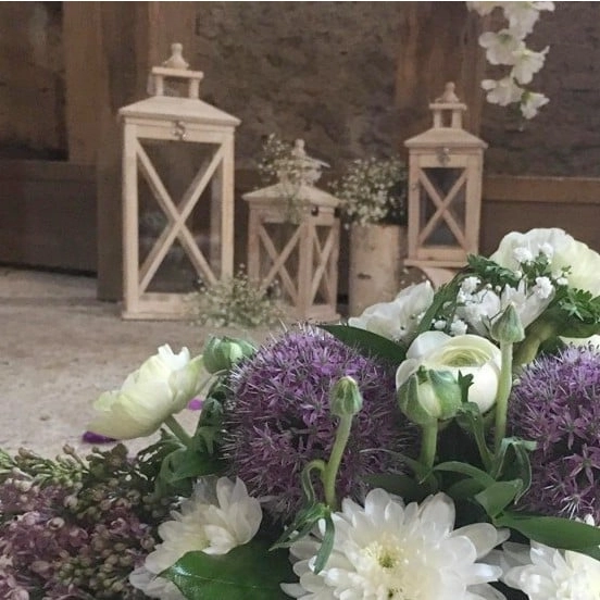 Drevený lampáš Shabby 49 cm - väčší