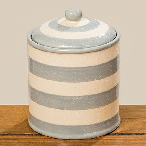 Keramická dóza s pruhmi a vekom 750 ml