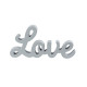 Dřevěný nápis Love 20 cm šedý