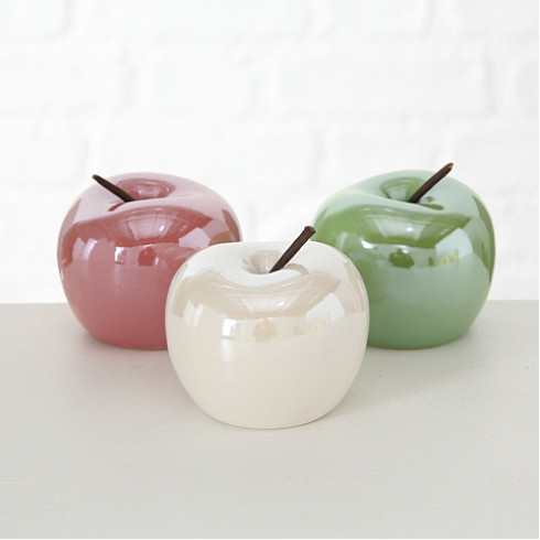 Porcelánové dekoračné jablko 8 cm