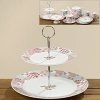 Porcelánový etažér Patchwork 24 cm - 2 poschodia
