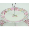 Porcelánový etažér Patchwork 24 cm - 2 poschodia