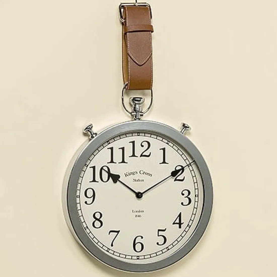 Kovové nástenné hodiny s remienkom 30 cm