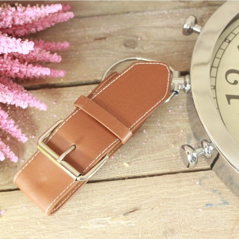 Kovové nástenné hodiny s remienkom 30 cm