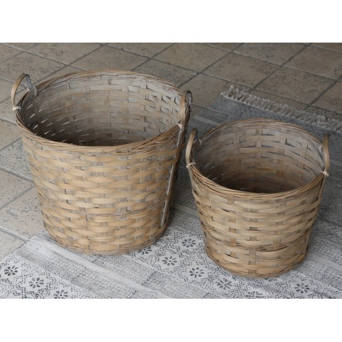 Proutěný koš s ušima 36 cm - větší