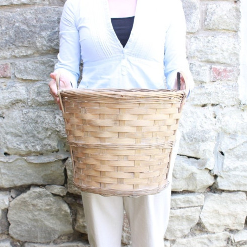 Proutěný koš s ušima 36 cm - větší