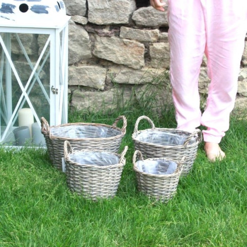 Proutěný košík s ušima 28 cm - vel. S 3