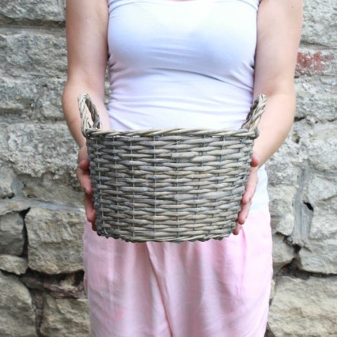 Proutěný košík s ušima 28 cm - vel. S 3