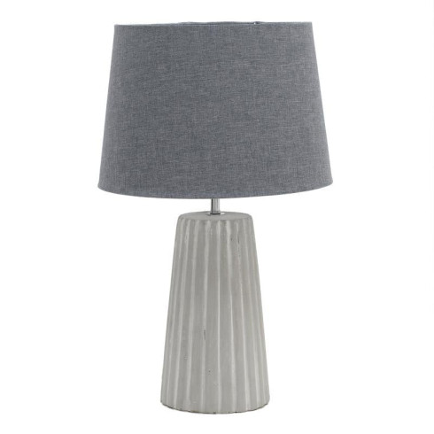 Betonová stolní lampa 51 cm - šedá
