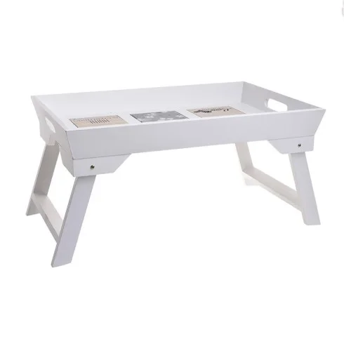 Dřevěný skládací podnos na nožičkách 53 cm