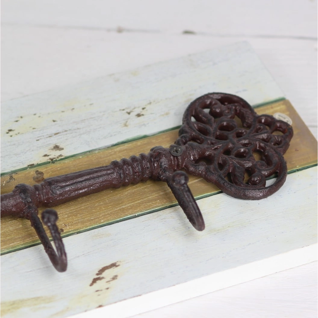 Nástěnný věšák na klíče 30 cm - bílý