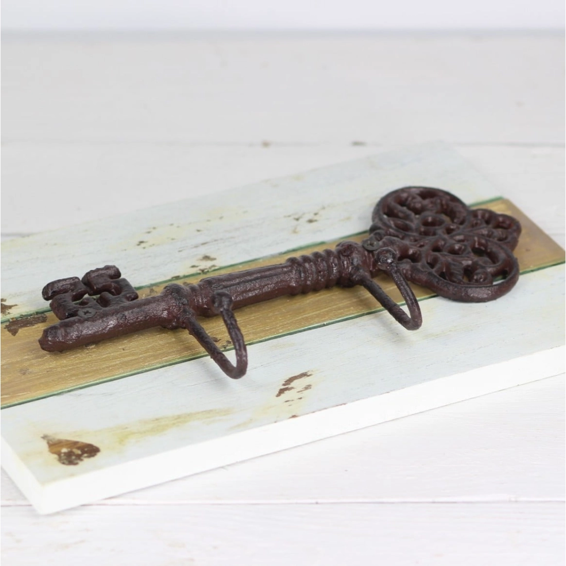 Nástěnný věšák na klíče 30 cm - bílý