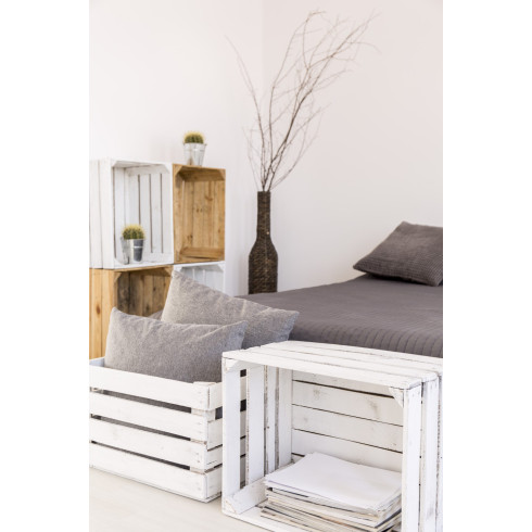 Drevená dekoračná debnička 70 cm - menšia