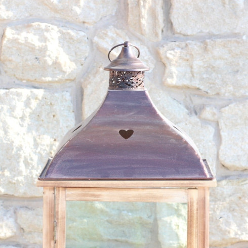 Drevený lampáš Dara 47 cm - najmenší