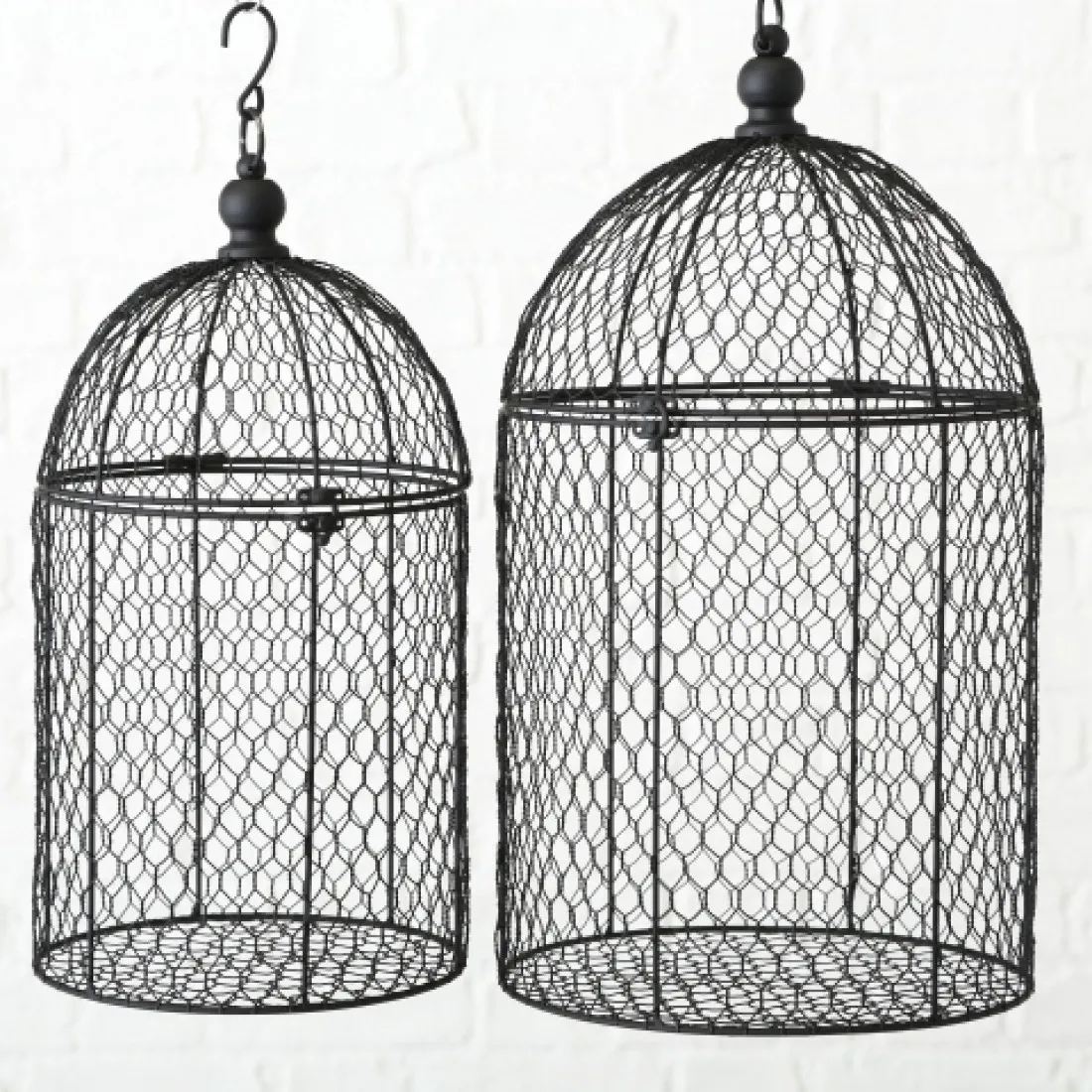 Kovová klec černá 46 cm - větší