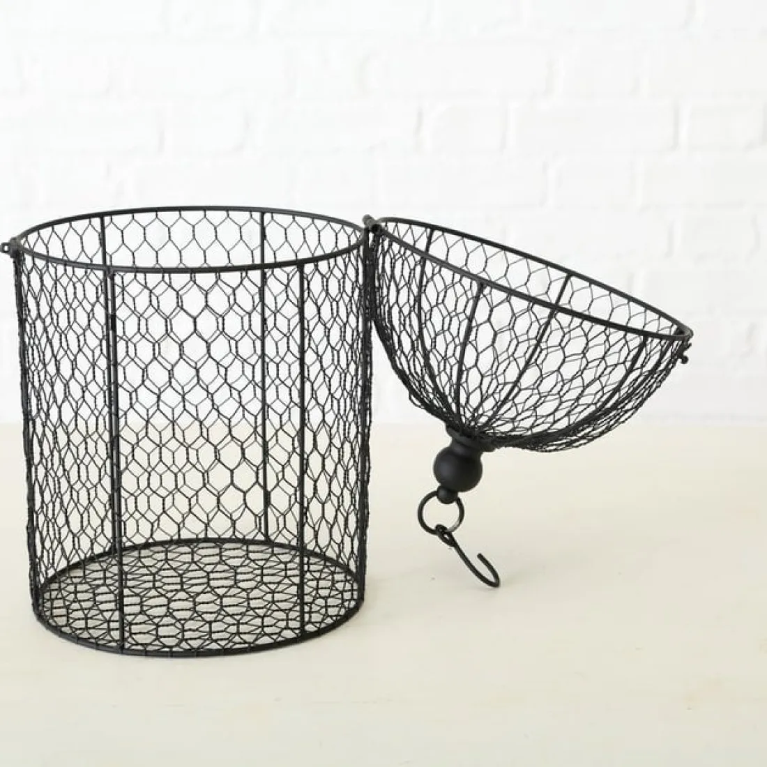 Kovová klec černá 46 cm - větší