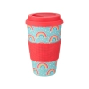 Bambusový cestovný hrnček s motívom dúhy - 400 ml