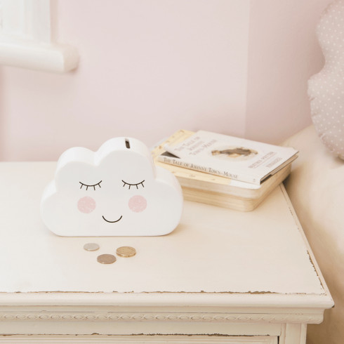 Dětská keramická pokladnička Mráček