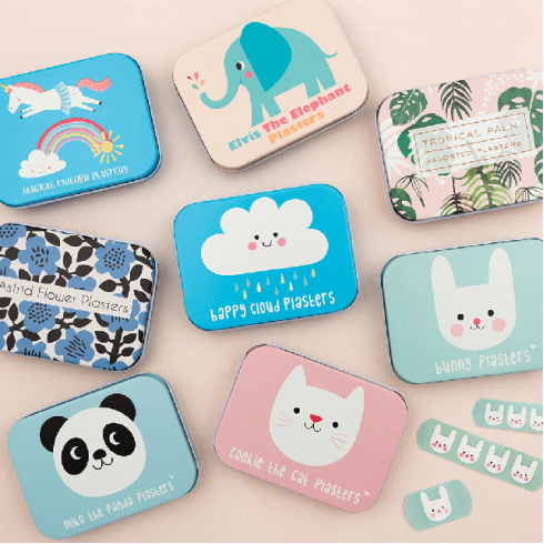 Detské náplaste v plechovej krabičke s jednorožcom