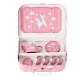 Dětský piknikový set v kufříku - růžový s jednorožcem