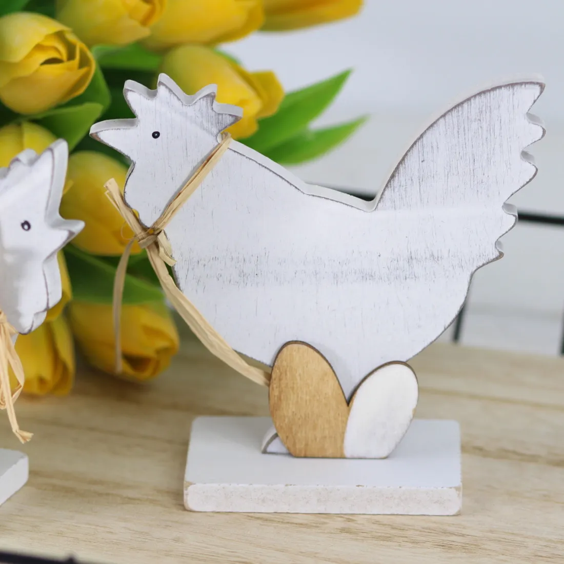 Drevená sliepočka / kohútik na postavenie