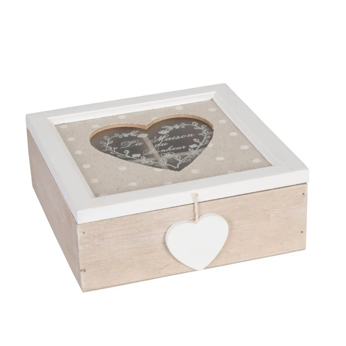 Drevený box na čaj La Maison - 4 priehradky